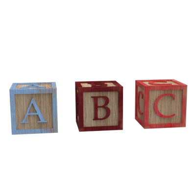 Alphabet blocks